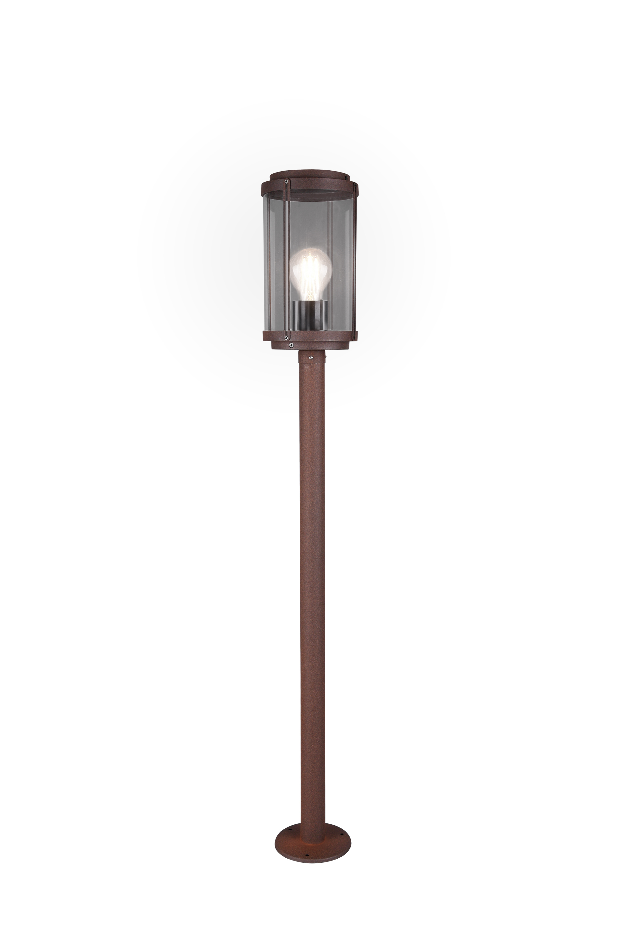 TANARO | Retro stojaca vonkajšia lampa v tvare lampáša IP44 Farba: Hrdza