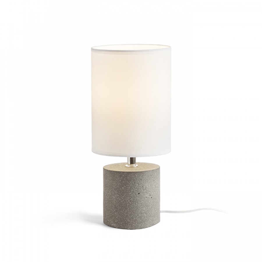 CAMINO | Cementová stolná lampa s tienidlom E27 Farba: Sivá