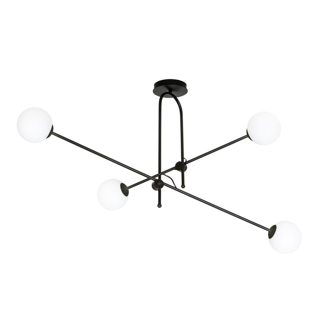 BORG 4  |    dizajnová lampa so sklenenými guľami Farba: Čierna