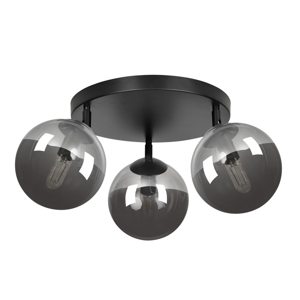 TOFI 3A | stropné svietidlo so sklenenými guľami Farba: Čierna / grafit