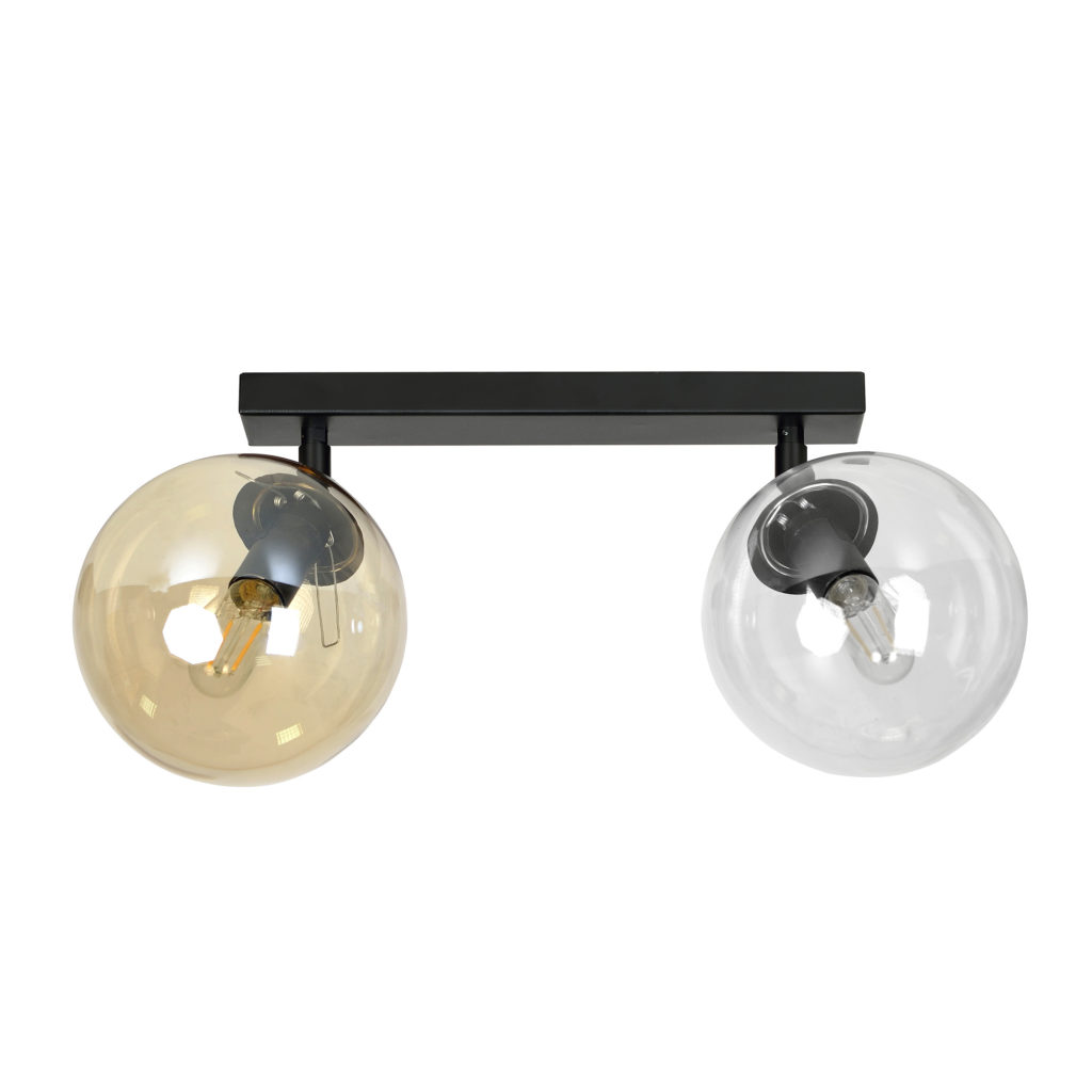 TOFI 2 | stropné svietidlo so sklenenými guľami Farba: Čierna / mix