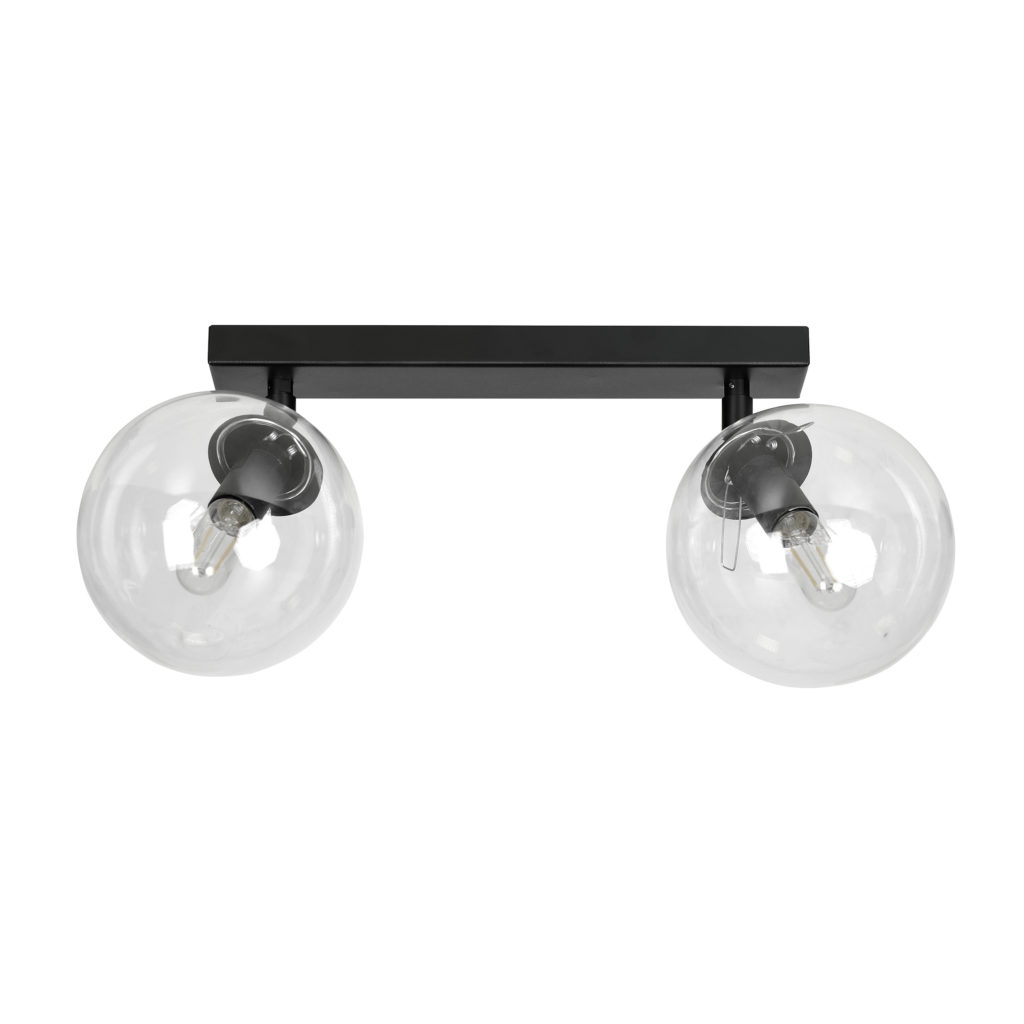 TOFI 2 | stropné svietidlo so sklenenými guľami Farba: Čierna / transparentná