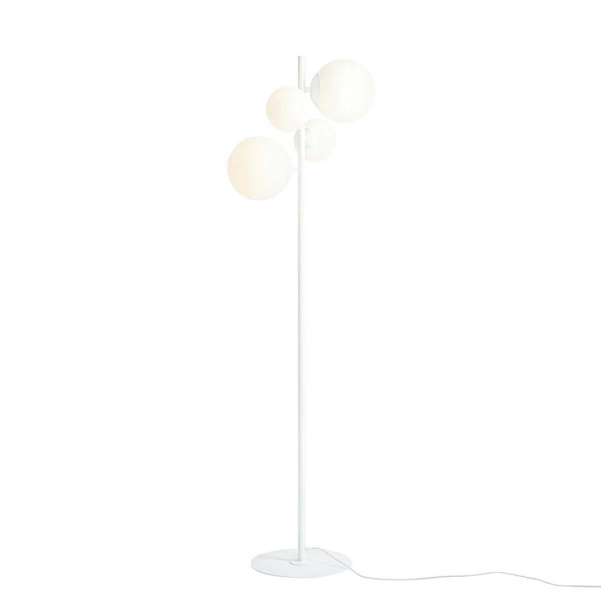 BLOOM WHITE |Elegantná stojaca lampa v matnom bielom prevedení Farba: Biela