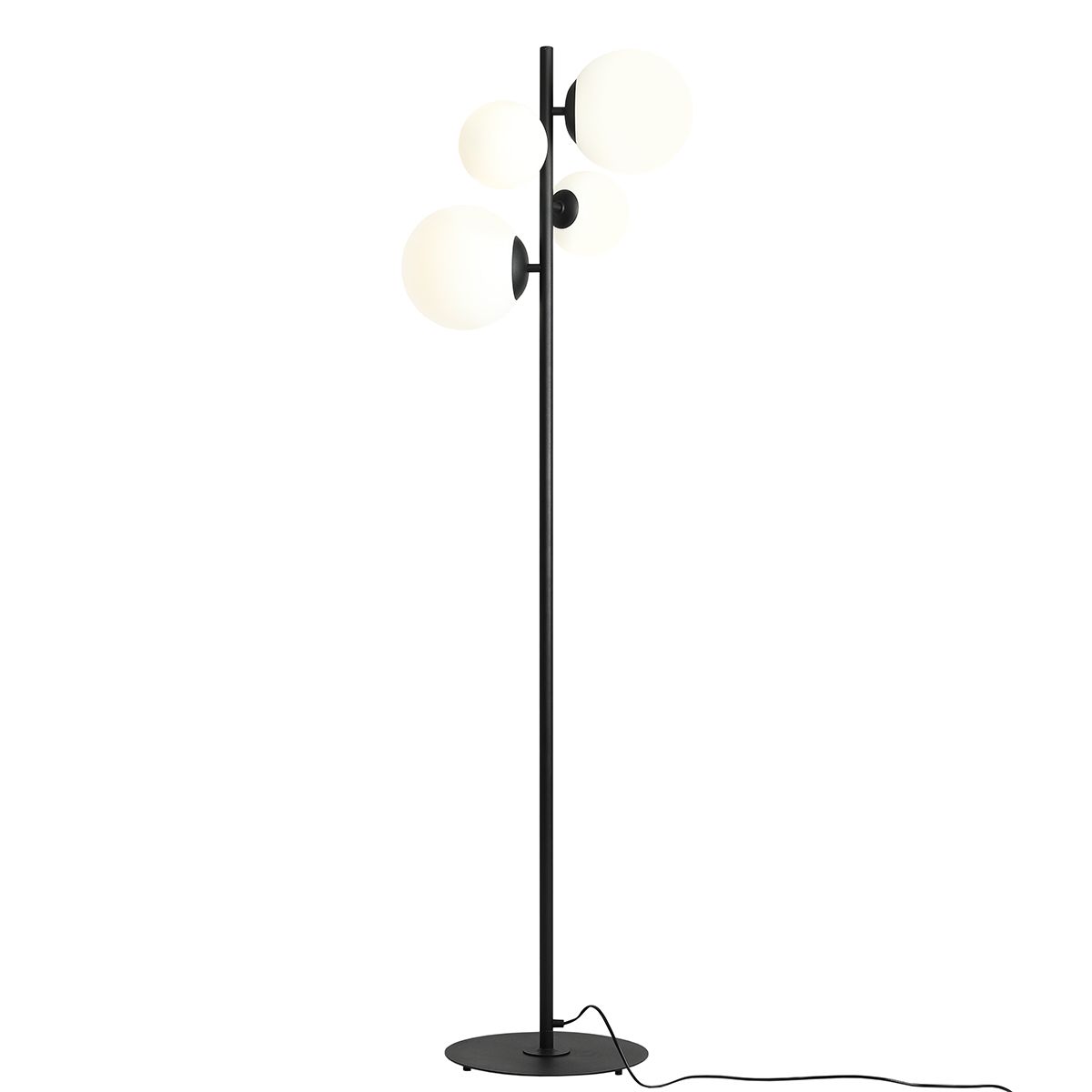 BLOOM WHITE |Elegantná stojaca lampa v matnom bielom prevedení Farba: Čierna