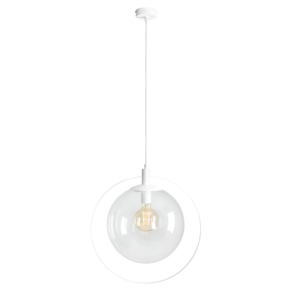 AURA | Elegantná závesná lampa Farba: Biela