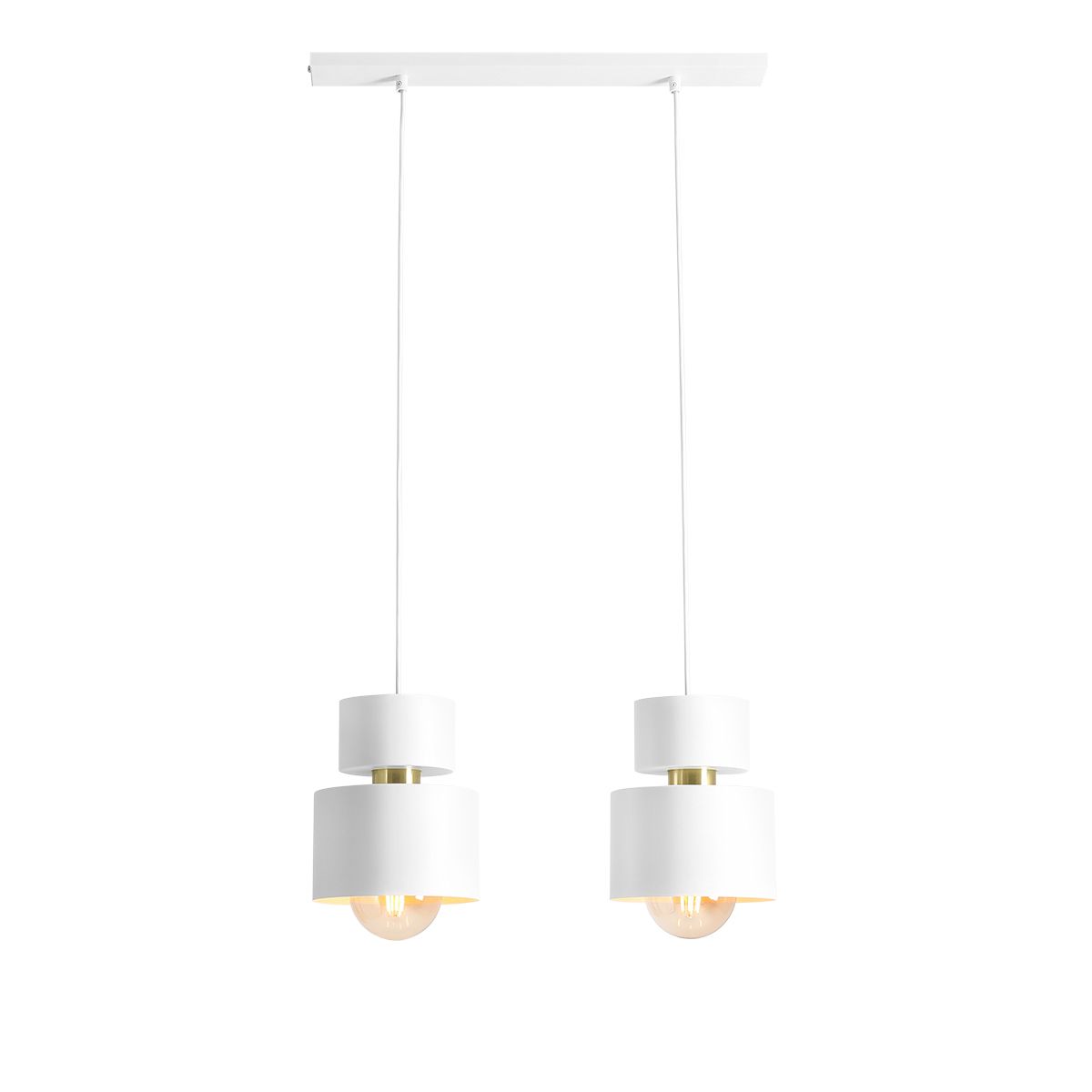 KADM WHITE / COPPER | Moderná závesná lampa Farba: Biela