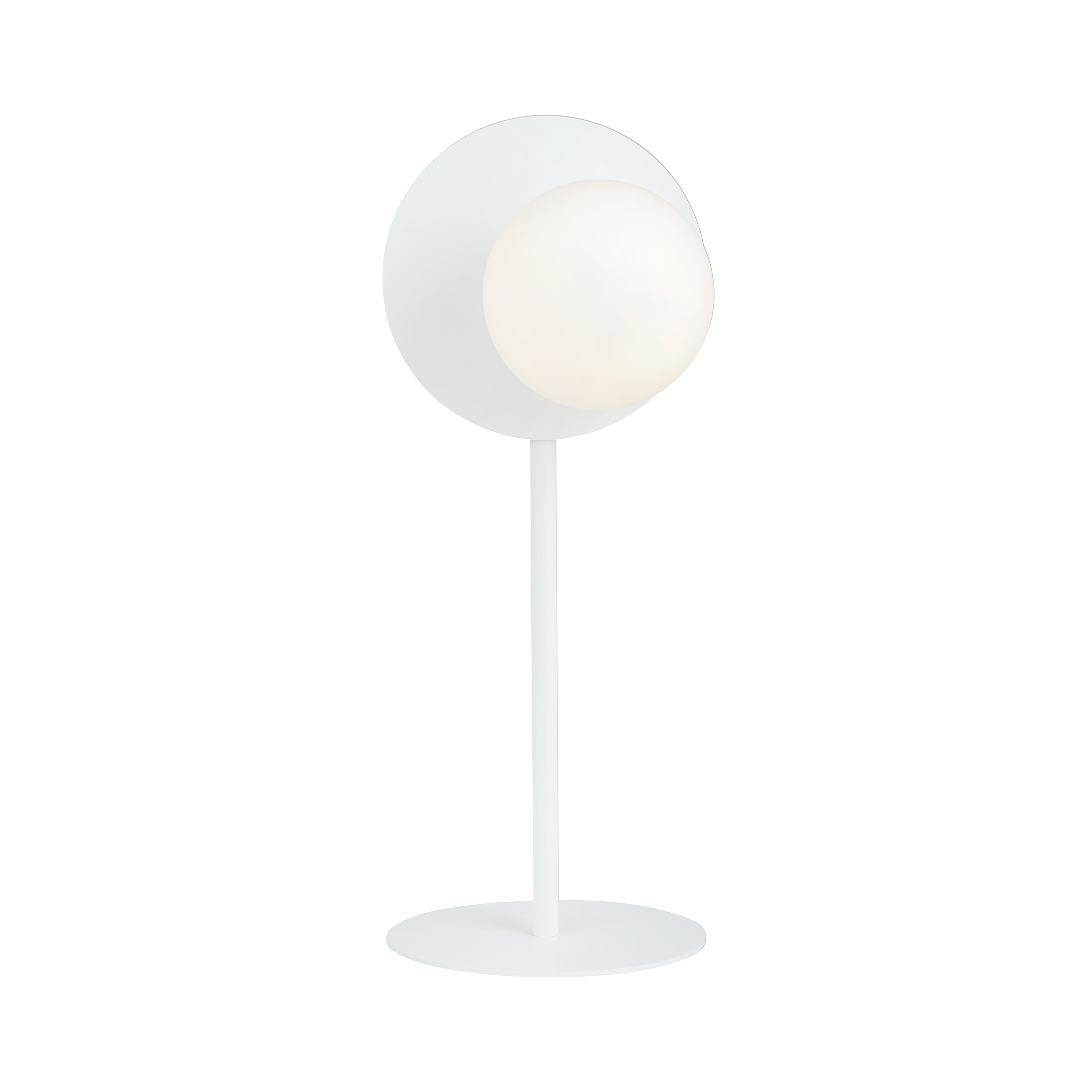 OSLO LN | Dizajnová biela stolná  lampa Farba: Opálove sklo