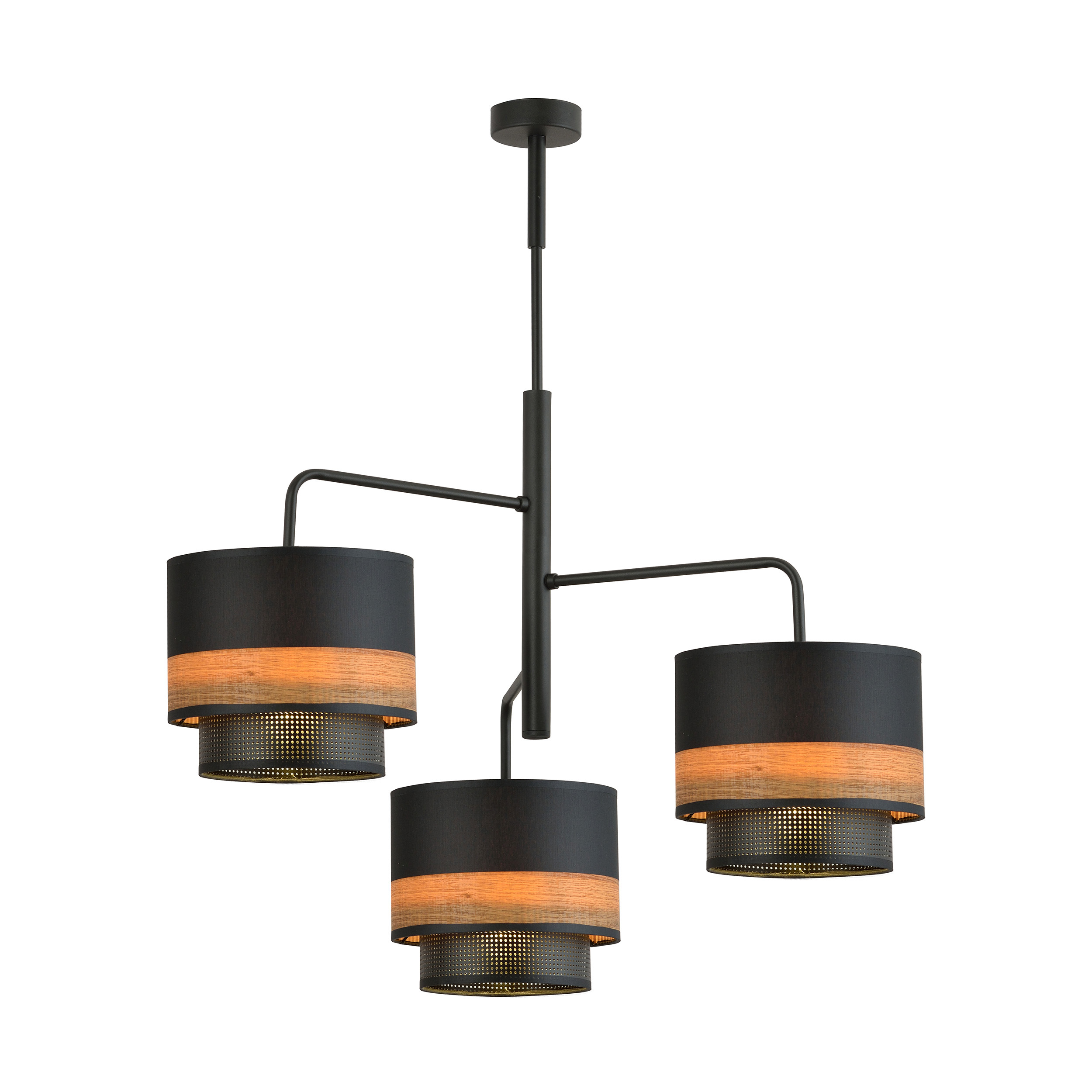 ARIGATO 3 | dizajnová závesná lampa Farba: Drevo čierna