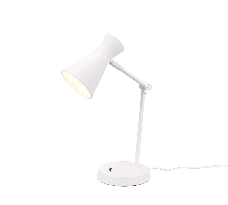ENZO | Stolná retro lampa Farba: Biela