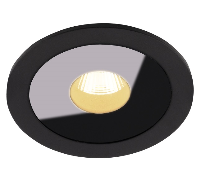 PLAZMA | Okrúhla zapustená LED bodovka IP54 Farba: Čierna