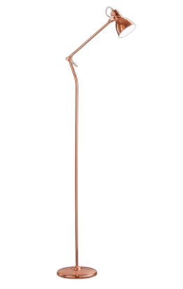 JASPER | Stojaca železná minimalistická lampa Farba: Medená