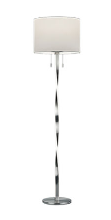 NANDOR | Stojaca niklová moderná LED lampa