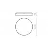 MENSA R 60 | stropné kruhové led svietidlo – rozmery