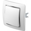 SE11 | Tlačidlo jednopólové s krytom a rámikom (Farba Polárna biela)