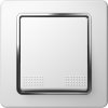 SE11 | Tlačidlo jednopólové s krytom a rámikom (Farba Polárna biela)