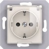 VE13 | Zásuvka Schuko s krytom (Farba Strieborná matná + priesvitný kryt)