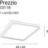 MAXLIGHT | C0118 | PREZZIO SQUARE | Stropné prisadené štvorcové svietidlo