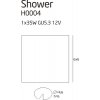 MAXLIGHT | H0004 | SHOWER | Okrúhle zapustené svietidlo IP44