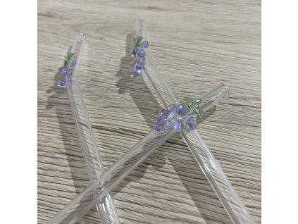 Skleněné brčko - hroznové víno