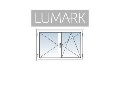 Plastic window - Double-leaf window (opening, tilting)