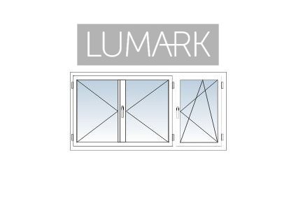 Plastic window - Three-part window (opening, tilting)