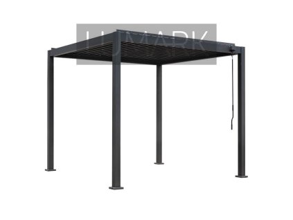 Pergola ZEUS P2-3A basic anthracite 3x3m with manual crank.