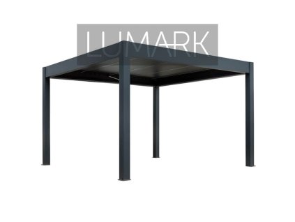 Pergola ZEUS P8-4A extrem anthrazit 4x4m elektrisch