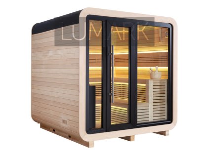 Sauna Kuutio X2 im Freien