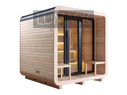 Sauna Kuutio X3 im Freien