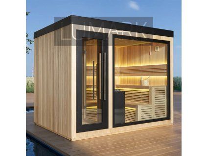 Sauna Kuutio X6 im Freien