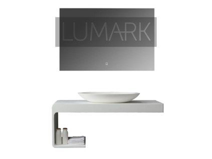 Bellaro Set LQ610-17 left white sink 100x40cm matte