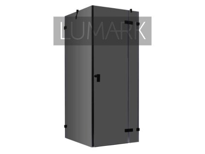 Frameless shower enclosure LAS 0900-B black