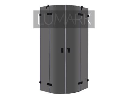Frameless shower enclosure LAR 1001-B black