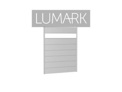 9003414160590 Sichtschutz h180 b150 Acrylglas silber Rendering