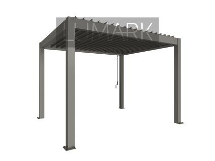 9003414922211 Pergola 3,5x3 quarzgrau Rendering