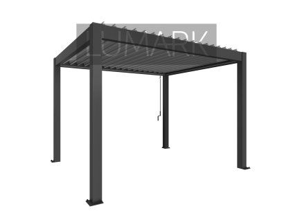 9003414922228 Pergola 3,5x3 dunkelgrau Lam silber Rendering