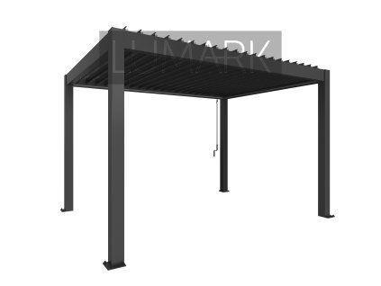 9003414922242 Pergola 4x3 dunkelgrau Rendering