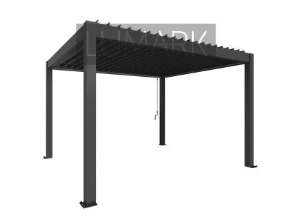 9003414922327 Pergola 4x3,5 dunkelgrau Rendering