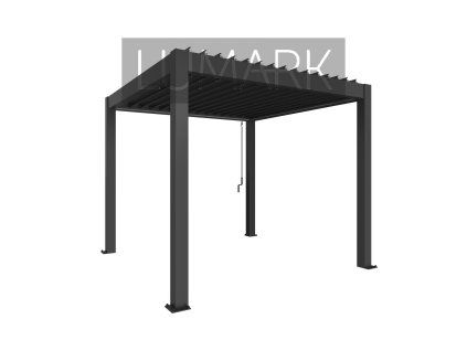 9003414922167 Pergola 3x3 dunkelgrau Rendering