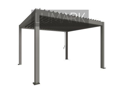 9003414922334 Pergola 4x3,5 quarzgrau Rendering