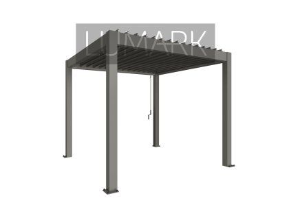 9003414922174 Pergola 3x3 quarzgrau Rendering