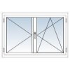 Plastic window - Double-leaf window (opening, tilting)