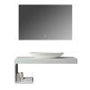 Waschbecken Bellaro Set LQ610-17 links weiß 100x40cm matt