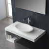 Waschbecken Bellaro Set LQ610-17 links weiß 100x40cm matt