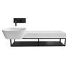 Waschbecken Bellaro LQ651 weiß 120x49cm glänzend