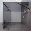 Frameless shower enclosure LAS 0900-B black