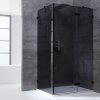 Frameless shower enclosure LAS 1200-B black