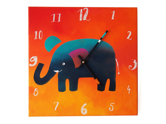 Keramické hodiny - Slon I