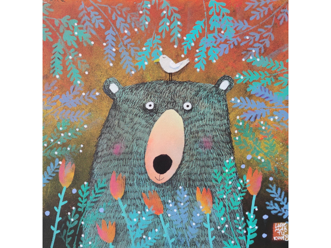 Medved v zahradě (30x30)