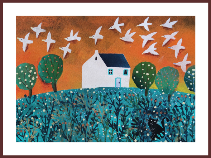 Rep 30x40 Hejno a kočka